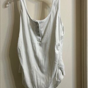 SHEIN White Buttoned Tank Top